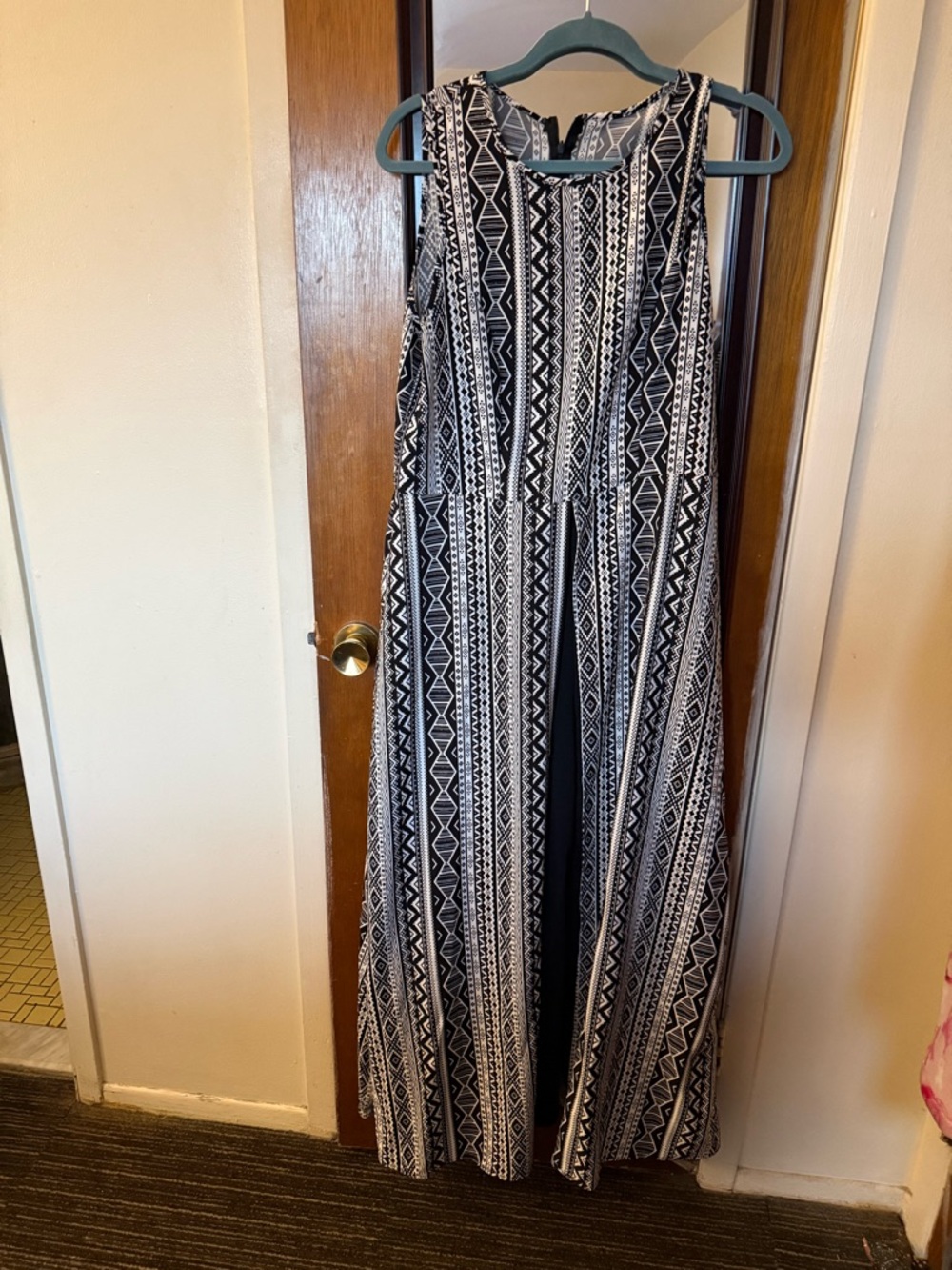 Black & White Tribal Print Jumpsuit